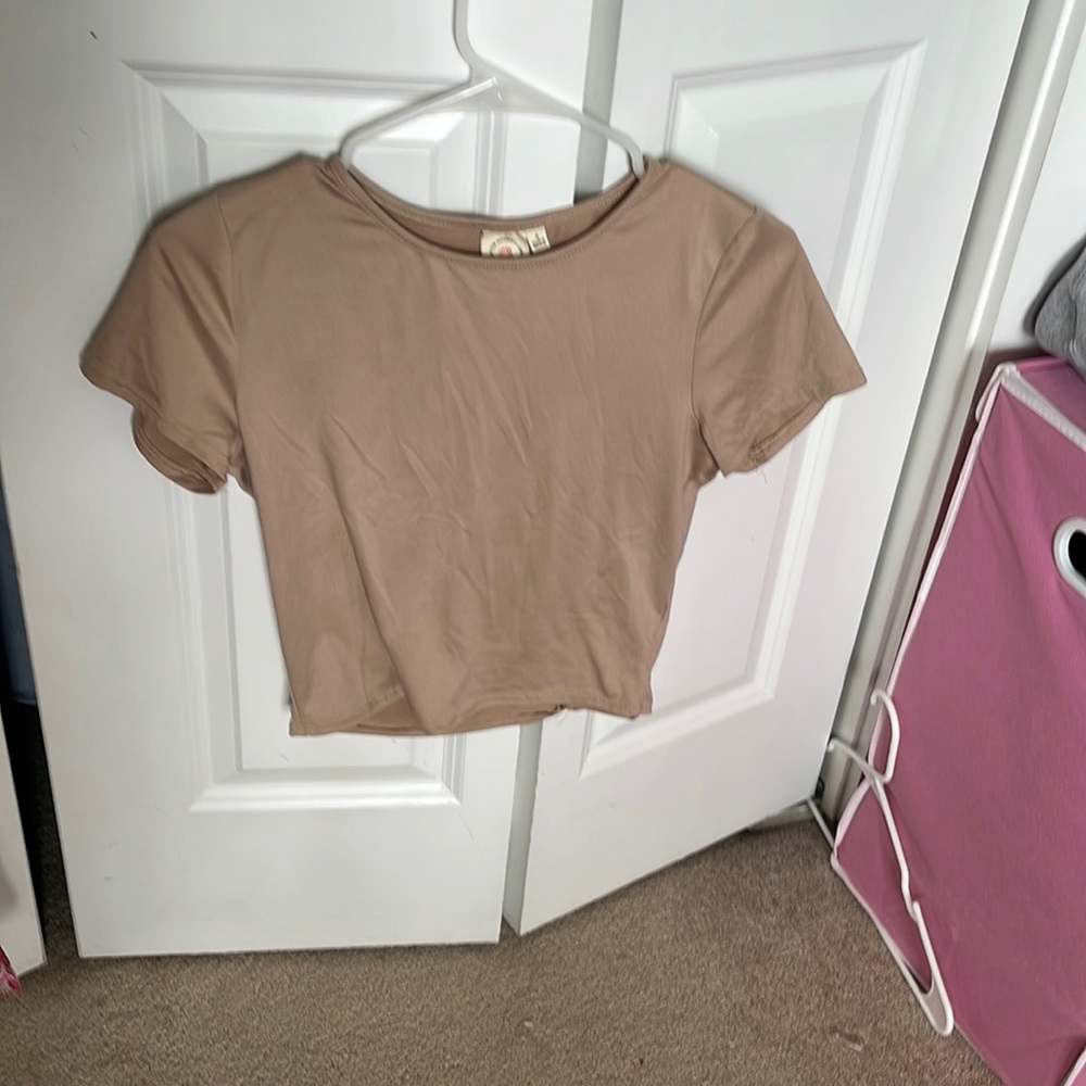 Tan crop top size small